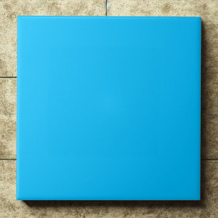 Deep Sky Blue Bold Moderne Akzent Fliese