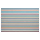 Deep Sky Blue, Brown & Tan Lined Muster Stoff (Yard (91,4 cm))