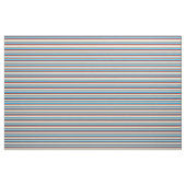 Deep Sky Blue, Brown & Tan Lined Muster Stoff (Fat Quarter (45,7 x 55,9 cm))