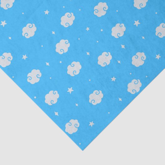 Deep Sky Blue - im Wolkengeflecht Seidenpapier (Detail)