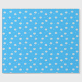 Deep Sky Blue - In Wolkenumrandungspapier Geschenkpapier (Flach)