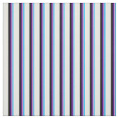 Deep Sky Blue, Plum, Indigo, Black & White Lines Stoff (Muster)