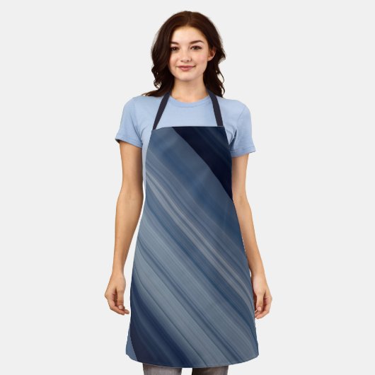 Deep Sky Blue Stripe Schürze (Getragen)