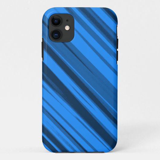 Deep Sky Blue Strips Nahtlose Grafik Case-Mate iPhone Hülle (Rückseite)
