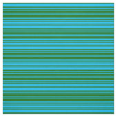 Deep Sky Blue und Dark Green Lines Stoff (Muster)