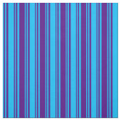 Deep Sky Blue und Indigo Lines Stoff (Muster)