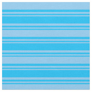 Deep Sky Blue und Light Sky Blue Farbstreifen Stoff