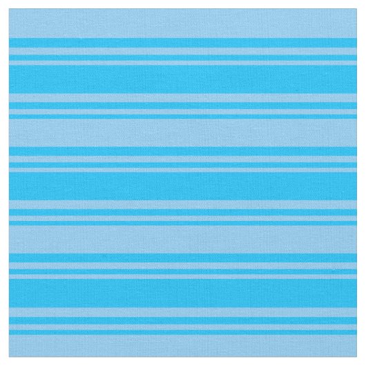 Deep Sky Blue und Light Sky Blue Farbstreifen Stoff (Nahaufnahme)