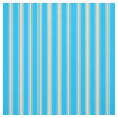 Deep Sky Blue und Tan Lined Pattern Stoff (Muster)