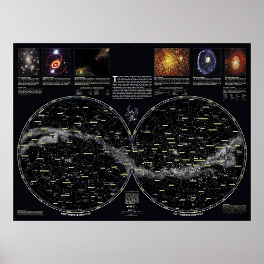 Deep Sky Star Chart Poster (Vorne)