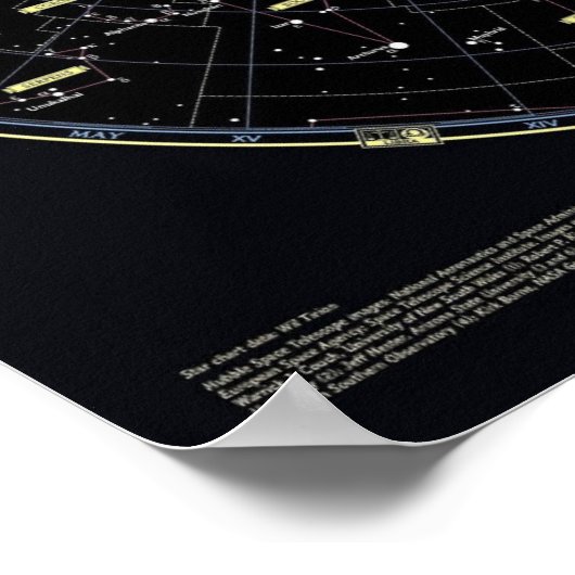 Deep Sky Star Chart Poster (Ecke)