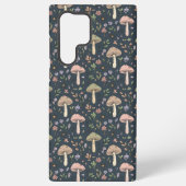 Deep Slate Blue Fungi Seamless Pattern Samsung Galaxy Hülle (Rückseite)