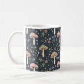 Deep Slate Blue Moody Mushroom All Over Print Kaffeetasse (Links)