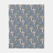Deep Slate Gray Fungi | Cozy Neutral Housewarming Fleecedecke (Vorderseite)