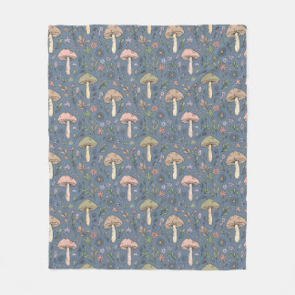 Deep Slate Gray Fungi | Cozy Neutral Housewarming Fleecedecke