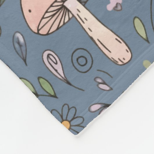 Deep Slate Gray Fungi | Cozy Neutral Housewarming Fleecedecke (Ecke)