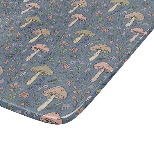 Deep Slate Gray Fungi Minimalist Moody Gift Schneidebrett (Ecke)