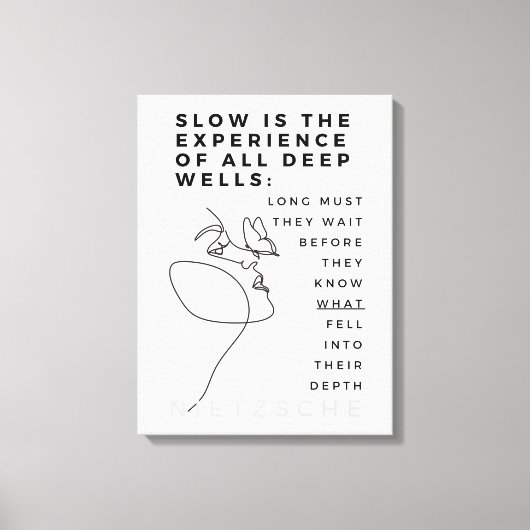 Deep Soul Introvert Philosophie Zitat Nietzsche Leinwanddruck (Vorderseite)