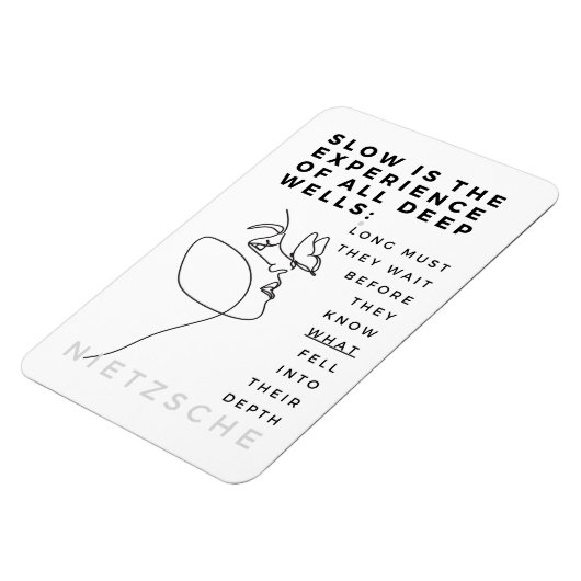 Deep Soul Introvert Philosophie Zitat Nietzsche Magnet (Linke Seite)