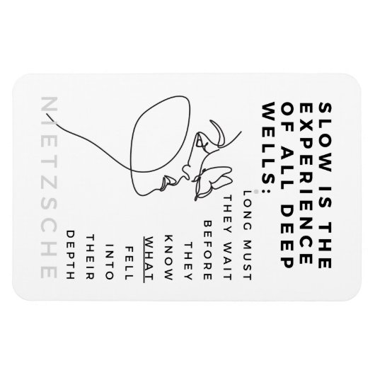 Deep Soul Introvert Philosophie Zitat Nietzsche Magnet (Horizontal)