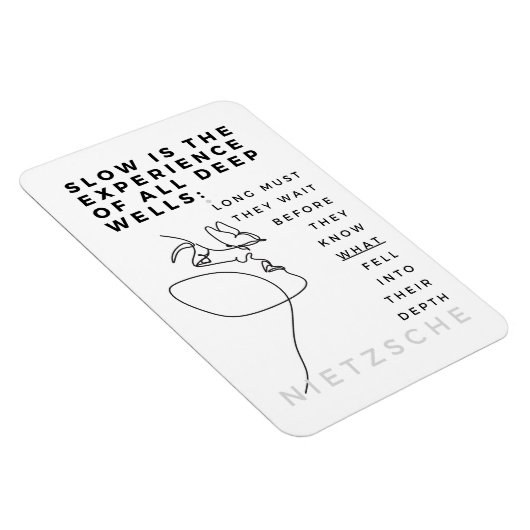 Deep Soul Introvert Philosophie Zitat Nietzsche Magnet (Rechte Seite)