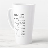 Deep Soul Introvert Philosophie Zitat Nietzsche Milchtasse (Linke Ecke)