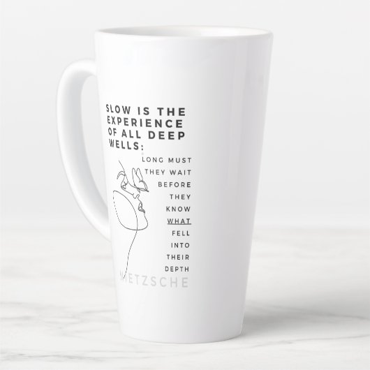 Deep Soul Introvert Philosophie Zitat Nietzsche Milchtasse (Linke Ecke)