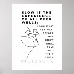 Deep Soul Introvert Philosophie Zitat Nietzsche Poster