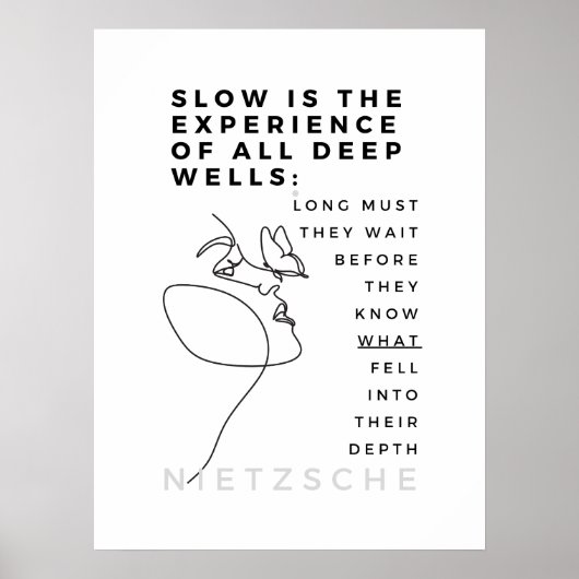 Deep Soul Introvert Philosophie Zitat Nietzsche Poster (Vorne)
