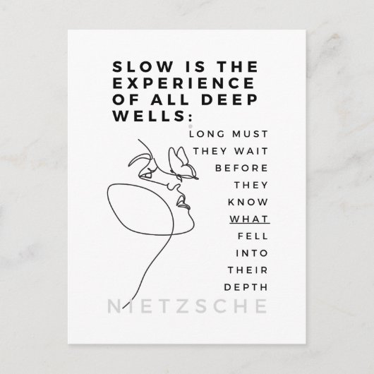 Deep Soul Introvert Philosophie Zitat Nietzsche Postkarte (Vorderseite)