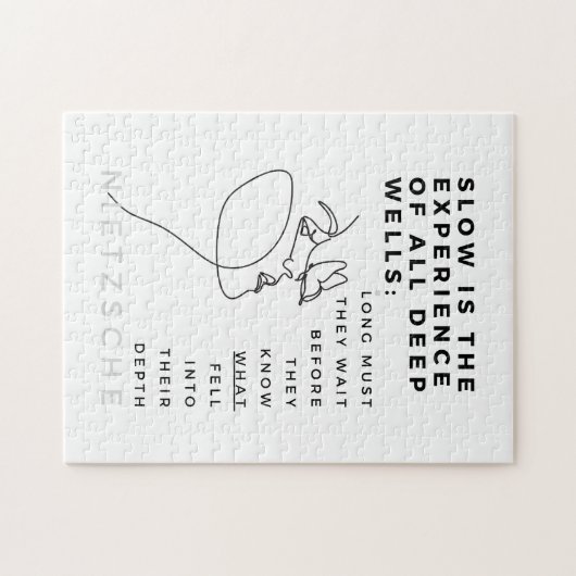 Deep Soul Introvert Philosophie Zitat Nietzsche Puzzle (Horizontal)