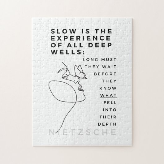 Deep Soul Introvert Philosophie Zitat Nietzsche Puzzle (Vertikal)