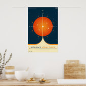 Deep Space Atomic Clock - NASA Retro Style Reise Poster (Küche)