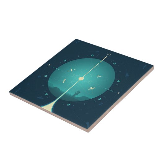 Deep Space Atomic Clock Poster, Blue Version. Fliese (Seite)