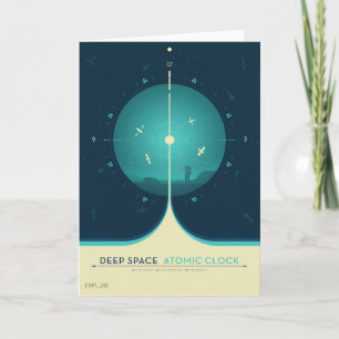 Deep Space Atomic Clock Poster, Blue Version. Karte