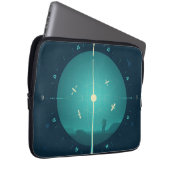 Deep Space Atomic Clock Poster, Blue Version. Laptopschutzhülle (Vorne Rechts)