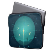 Deep Space Atomic Clock Poster, Blue Version. Laptopschutzhülle (Vorderseite Links)