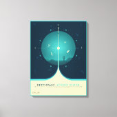 Deep Space Atomic Clock Poster, Blue Version. Leinwanddruck (Vorderseite)