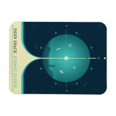 Deep Space Atomic Clock Poster, Blue Version. Magnet (Horizontal)