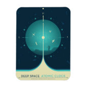 Deep Space Atomic Clock Poster, Blue Version. Magnet (Vertikal)