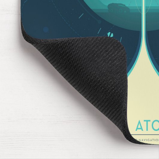 Deep Space Atomic Clock Poster, Blue Version. Mousepad (Ecke)