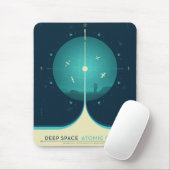 Deep Space Atomic Clock Poster, Blue Version. Mousepad (Mit Mouse)