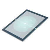 Deep Space Atomic Clock Poster, Blue Version. Notizblock (angewinkelt)
