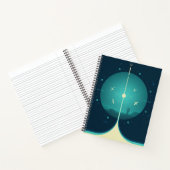 Deep Space Atomic Clock Poster, Blue Version. Notizblock (Innenseite)