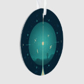 Deep Space Atomic Clock Poster, Blue Version. Ornament (Vorderseite)