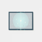 Deep Space Atomic Clock Poster, Blue Version. Post-it Klebezettel (Vorderseite)