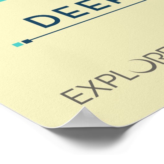 Deep Space Atomic Clock Poster, Blue Version. Poster (Ecke)