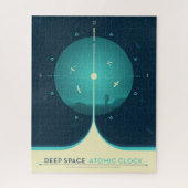 Deep Space Atomic Clock Poster, Blue Version. Puzzle (Vertikal)