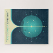 Deep Space Atomic Clock Poster, Blue Version. Puzzle (Horizontal)