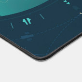 Deep Space Atomic Clock Poster, Blue Version. Schreibtischunterlage (Ecke)